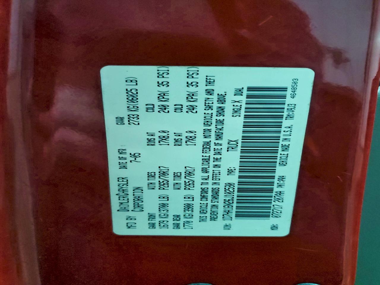 2006 DODGE RAM 1500 ST photo 12