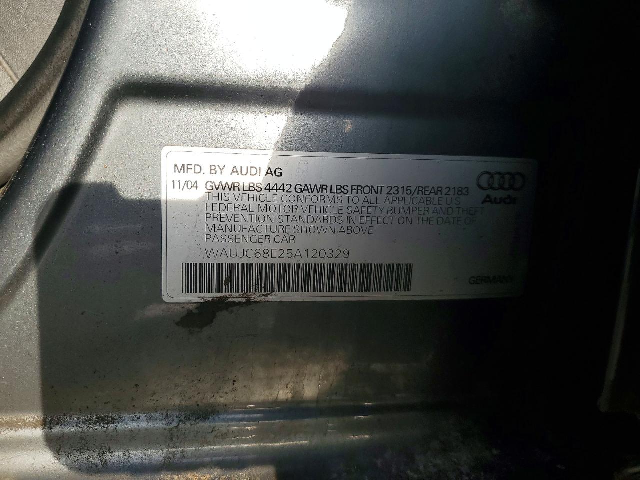 2005 AUDI A4 1.8T photo 12