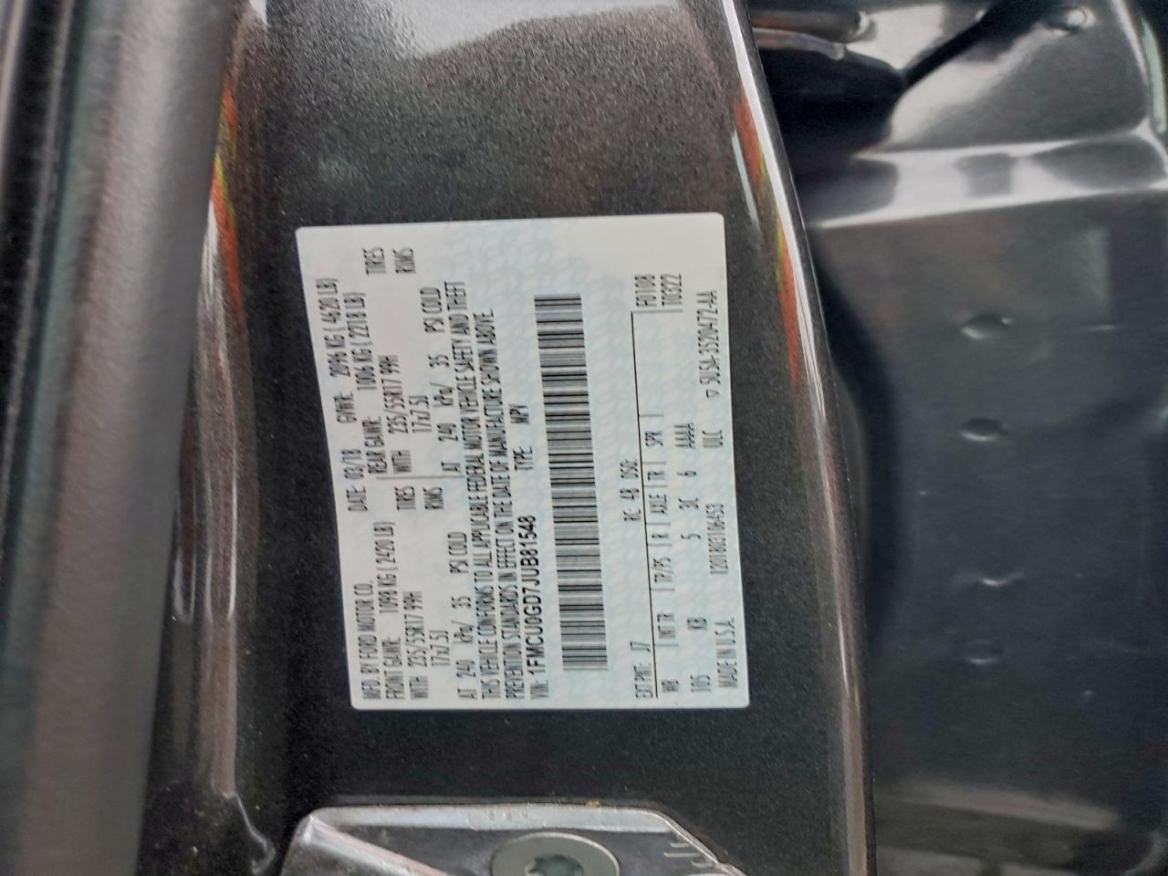 2018 FORD ESCAPE SE photo 13