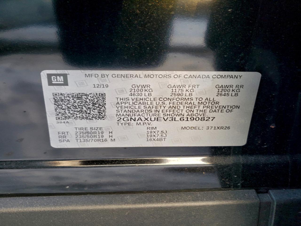 2020 CHEVROLET EQUINOX LT photo 13