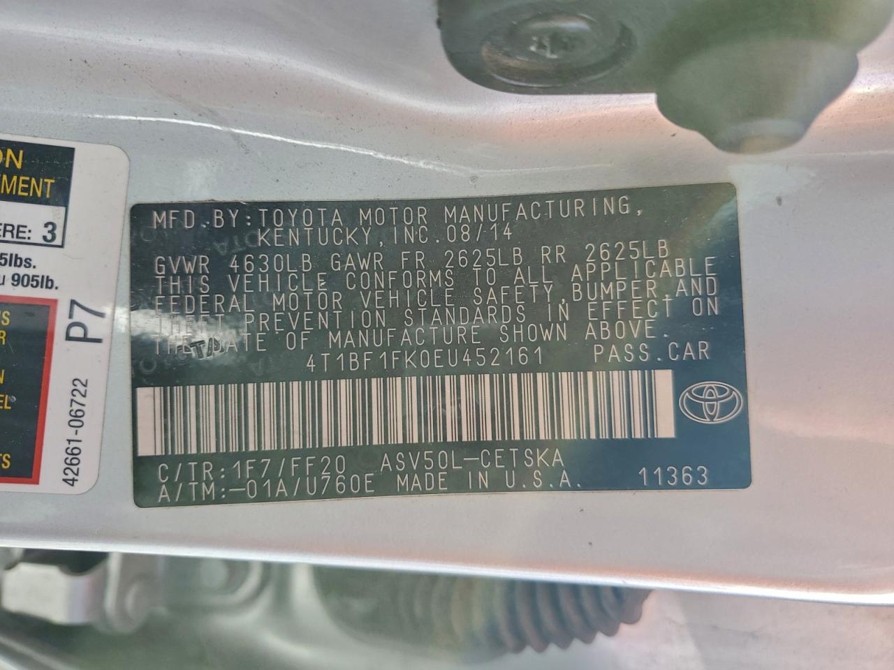 2014 TOYOTA CAMRY SE photo 13