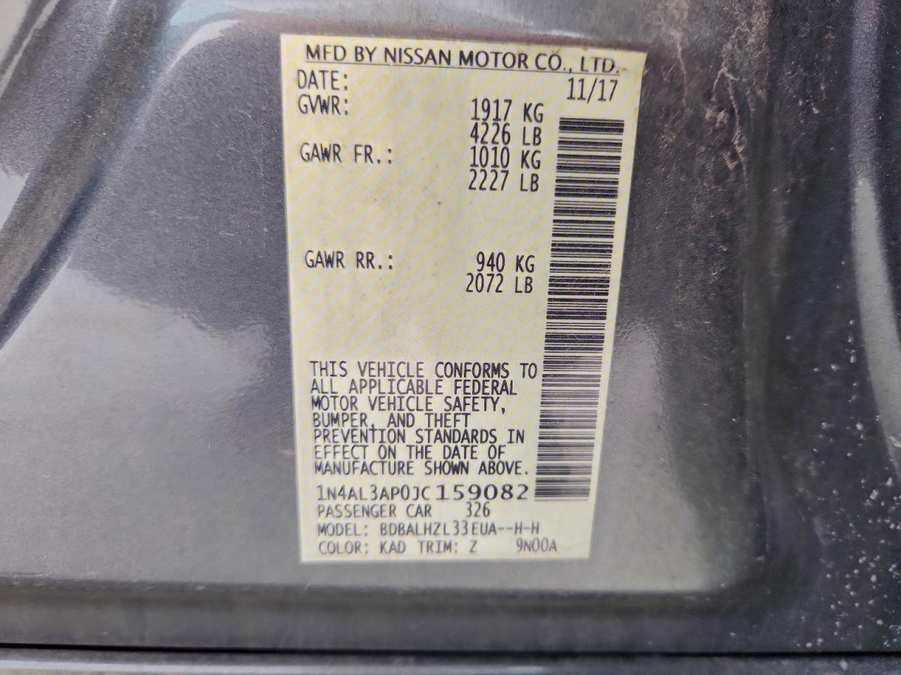 2018 NISSAN ALTIMA 2.5 SR photo 45