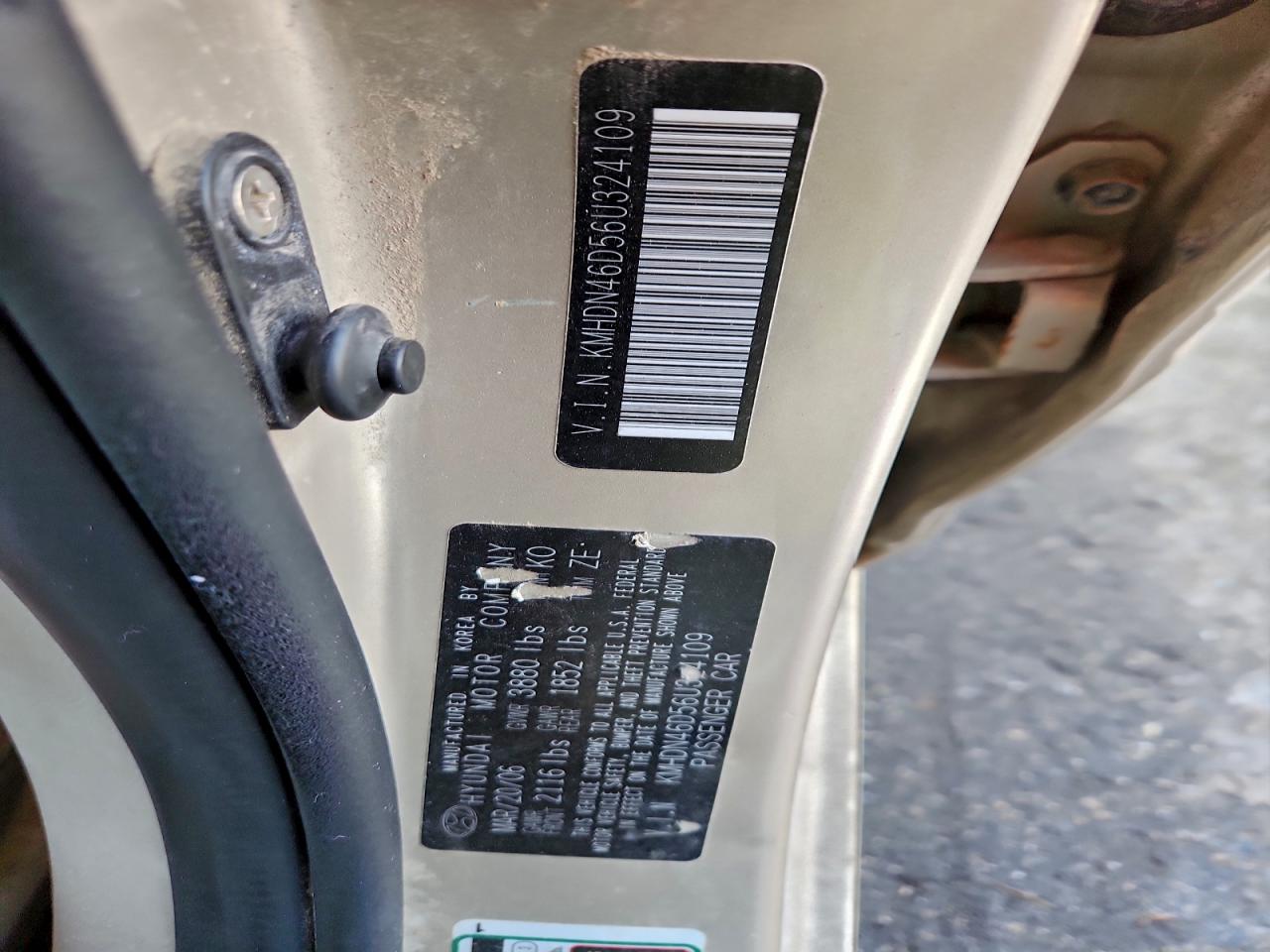 2006 HYUNDAI ELANTRA GLS photo 12