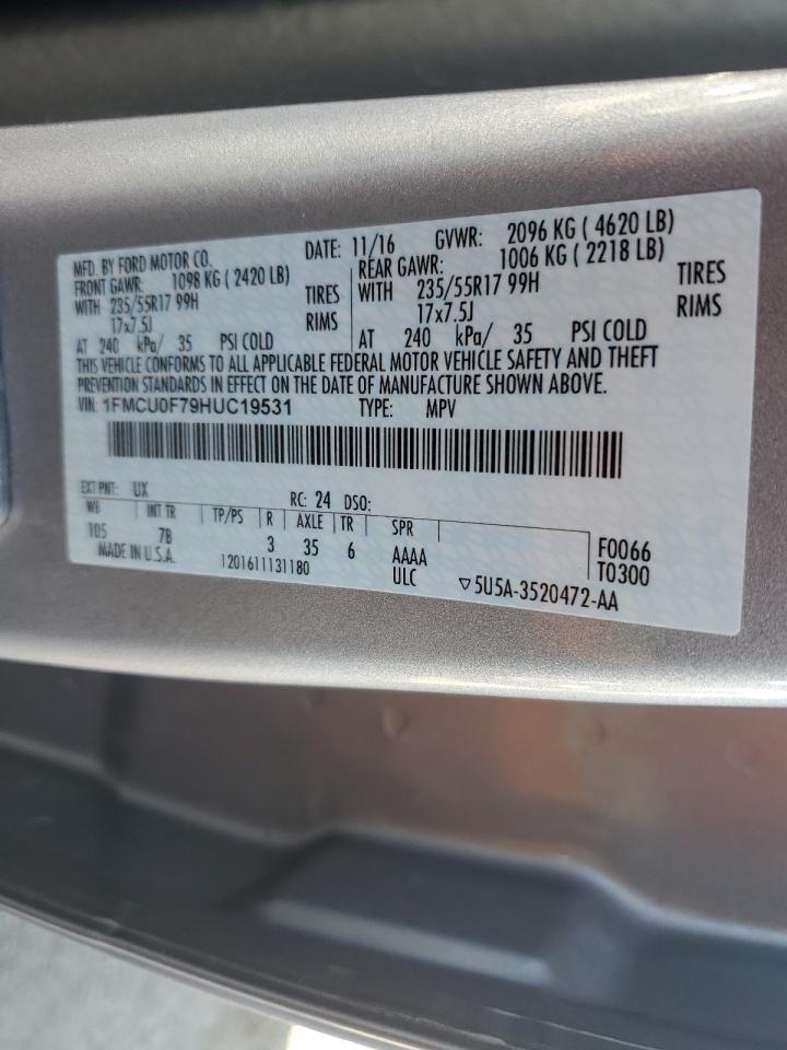 2017 FORD ESCAPE S photo 11