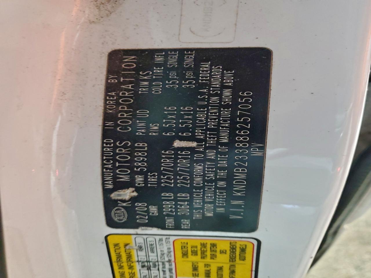 2008 KIA SEDONA EX photo 25