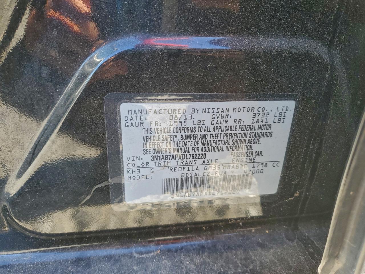 2013 NISSAN SENTRA S photo 12
