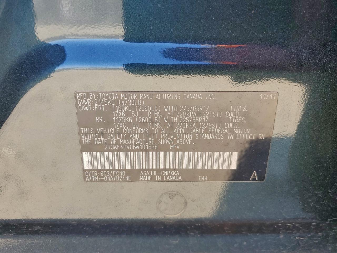 2011 TOYOTA RAV4 photo 13