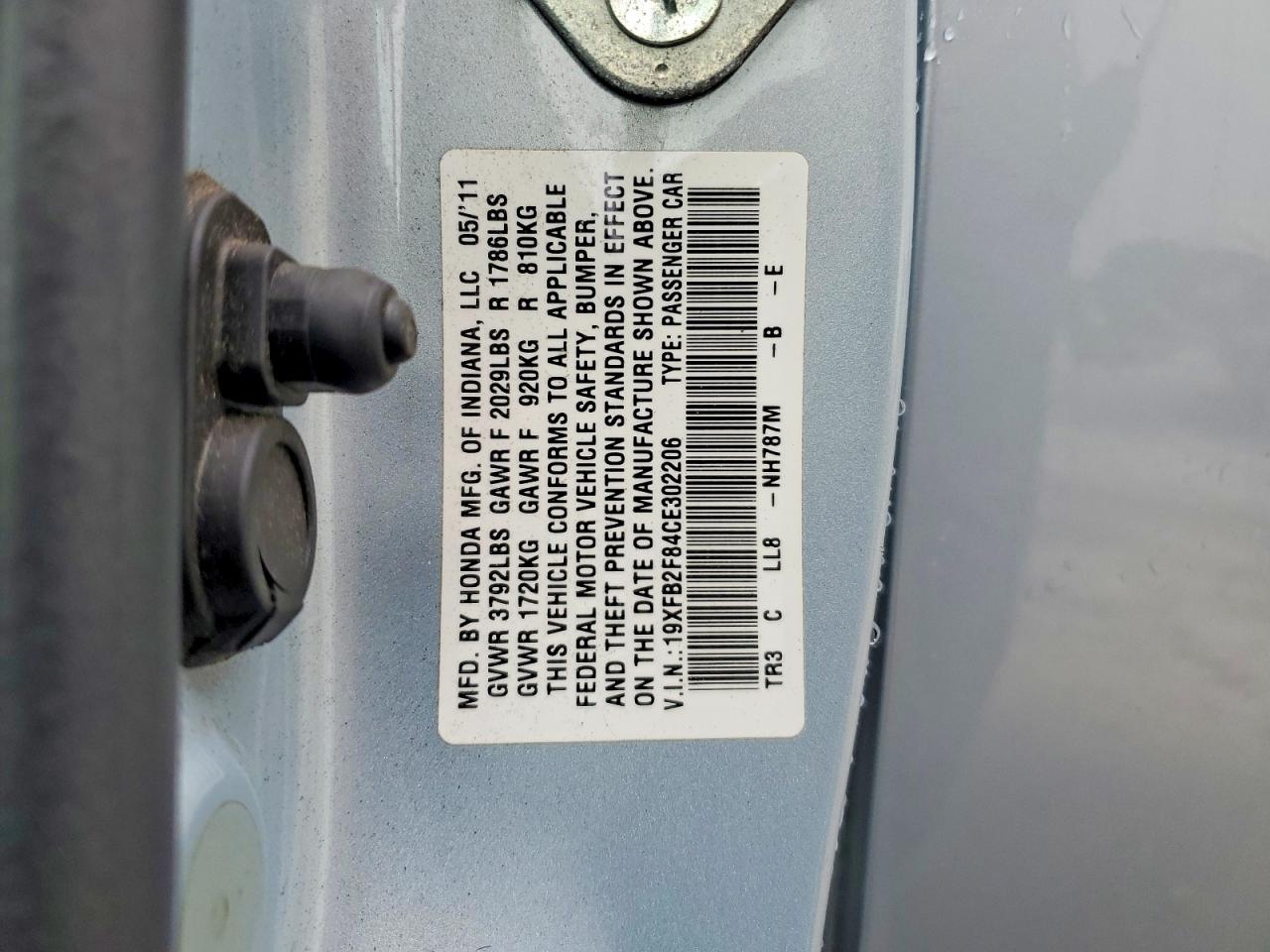 2012 HONDA CIVIC EX photo 34