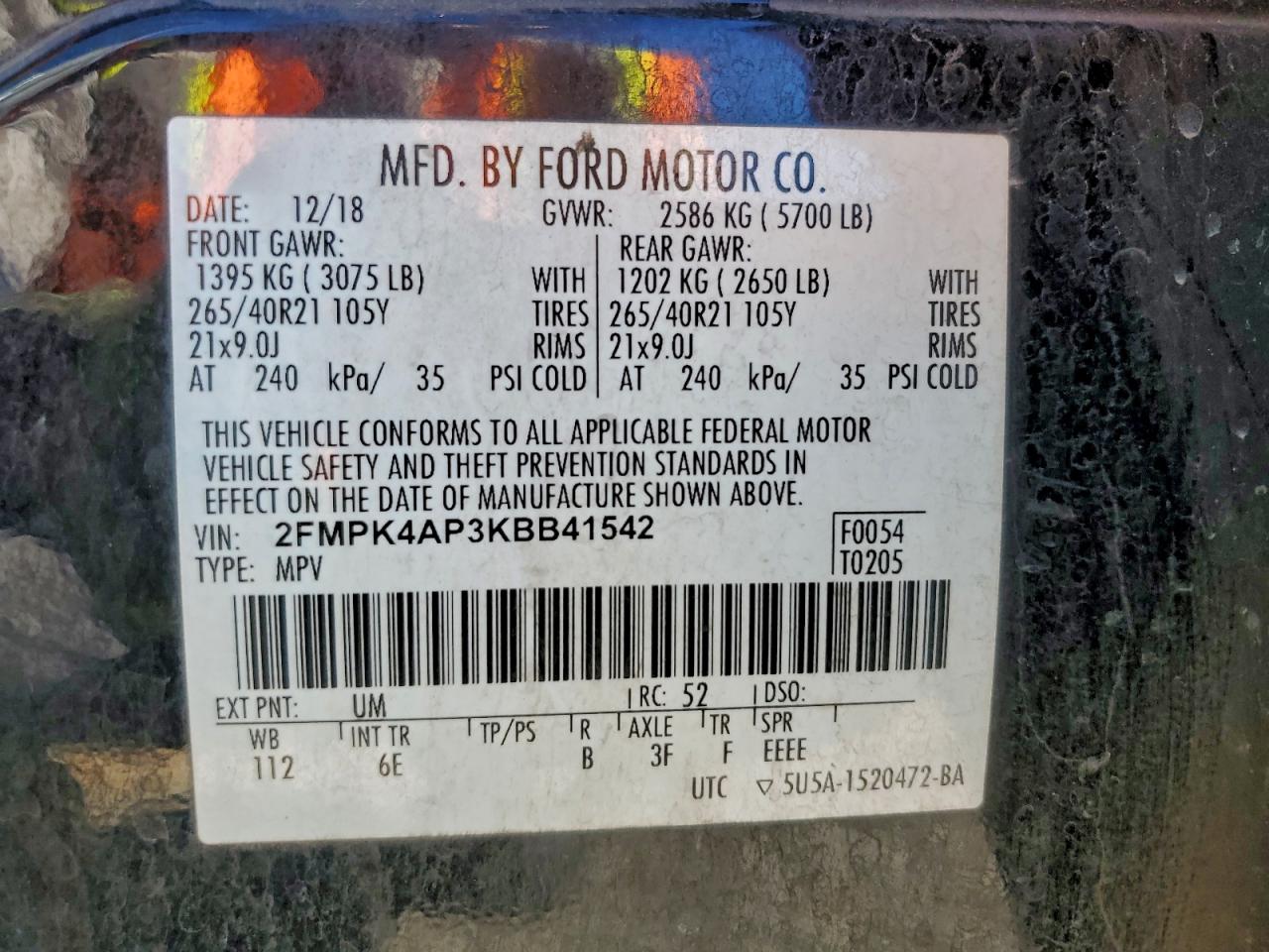 2019 FORD EDGE ST photo 14