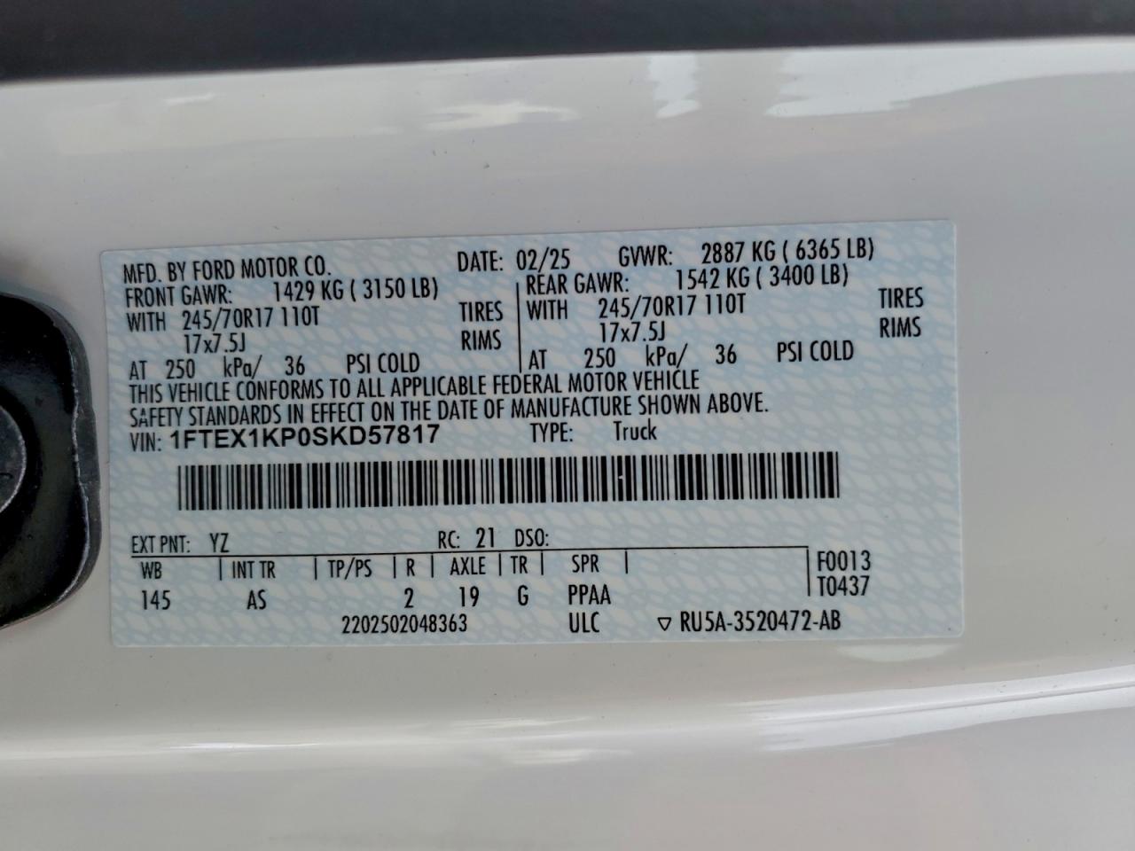 2025 FORD F150 XL photo 13