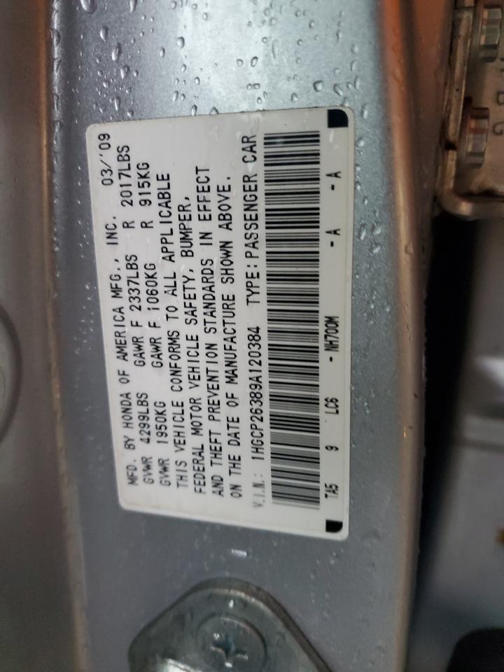 2009 HONDA ACCORD LX photo 13