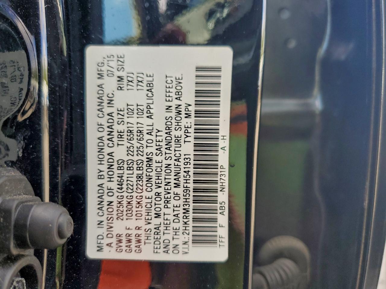 2015 HONDA CR-V EX photo 13