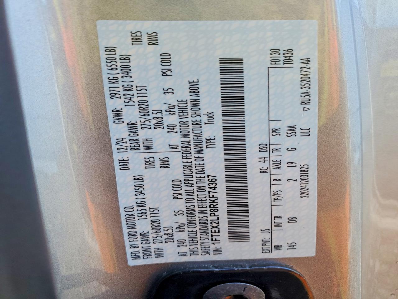 2024 FORD F150 photo 23