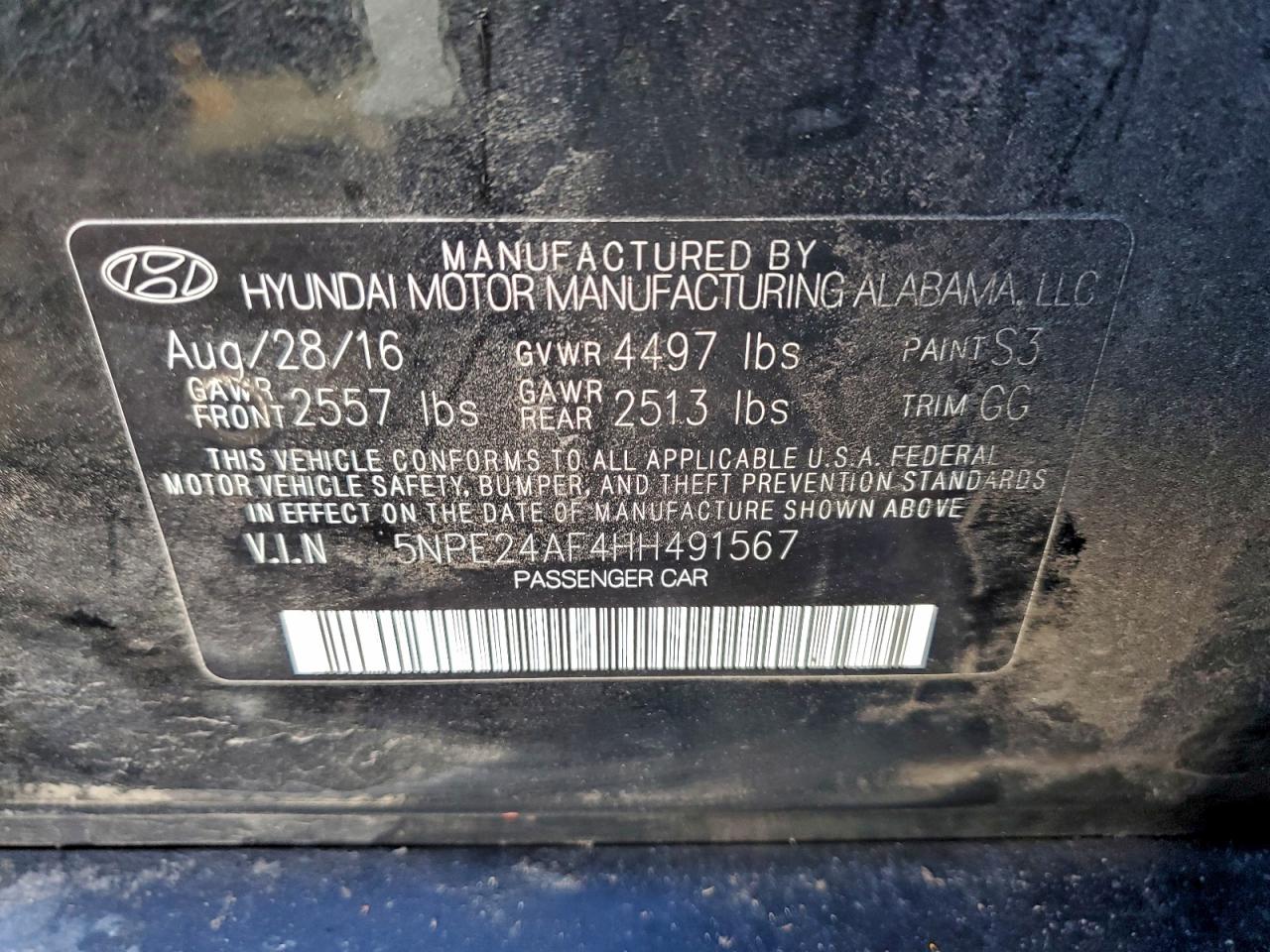 2017 HYUNDAI SONATA SE photo 12