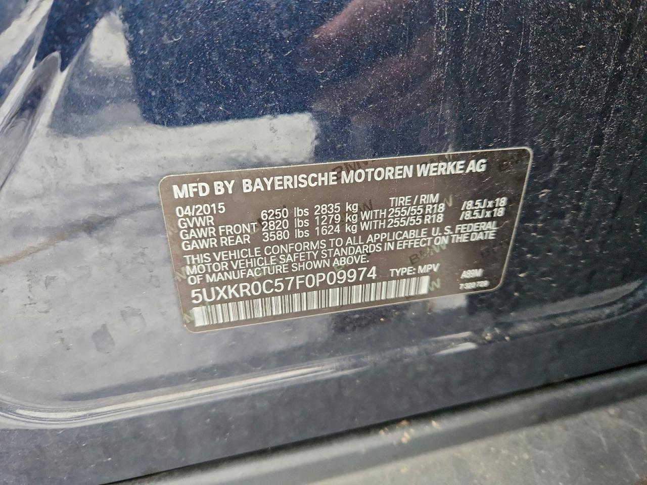 2015 BMW X5 XDRIVE35I photo 13