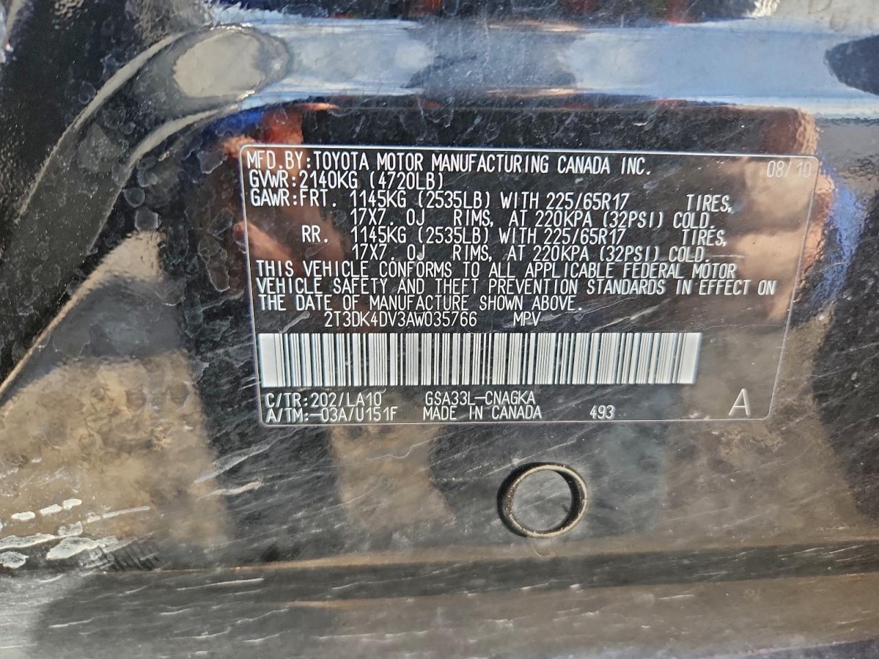 2010 TOYOTA RAV4 LIMITED photo 13