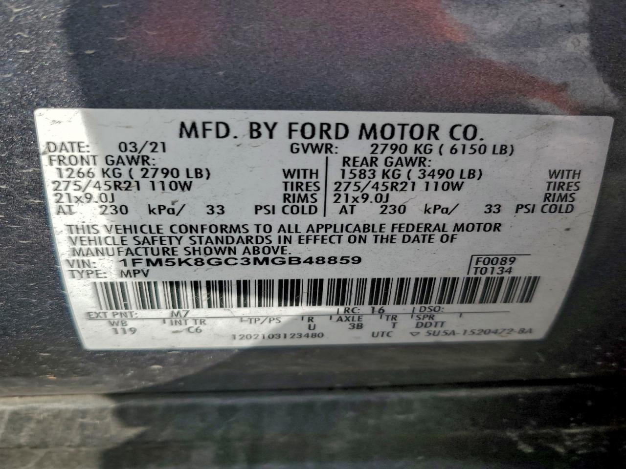 2021 FORD EXPLORER ST photo 13