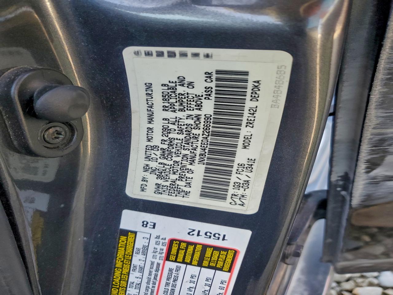 2010 TOYOTA COROLLA BASE photo 12
