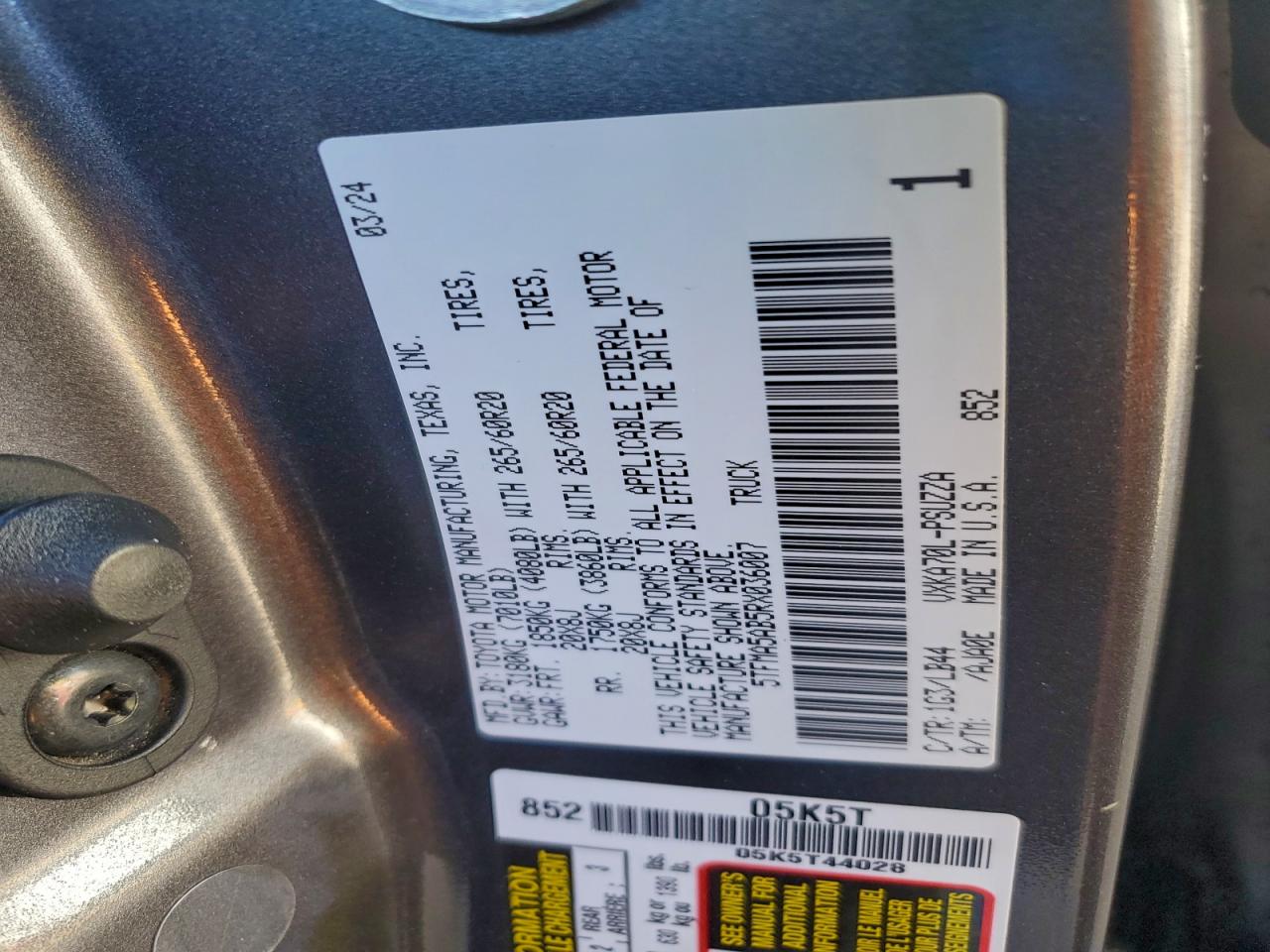2024 TOYOTA TUNDRA 1794 EDITION photo 13