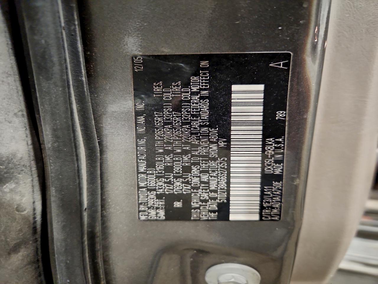2006 TOYOTA SEQUOIA LIMITED photo 13