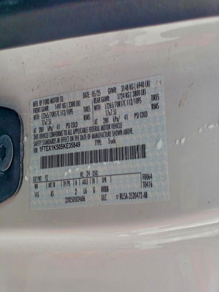 2025 FORD F150 TRUCK CAB AND CHASSIS photo 12