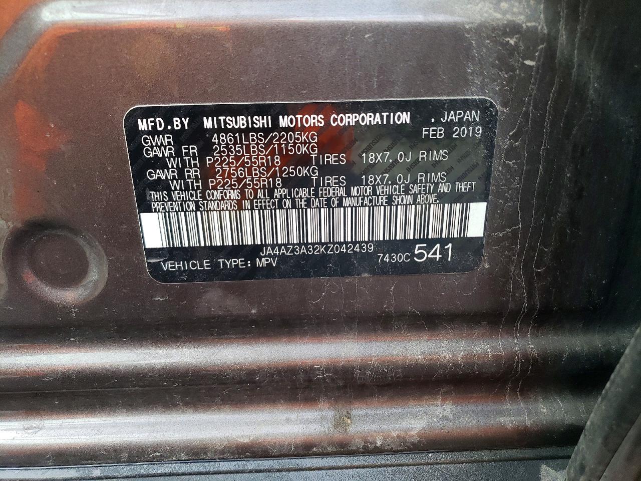 2019 MITSUBISHI OUTLANDER SE photo 13