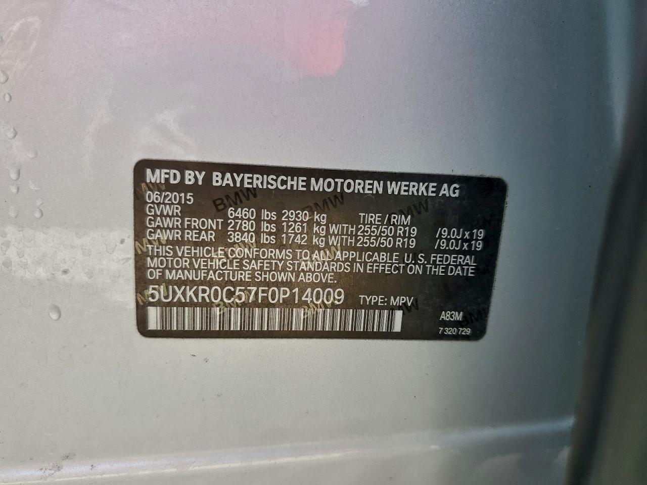 2015 BMW X5 XDRIVE35I photo 13
