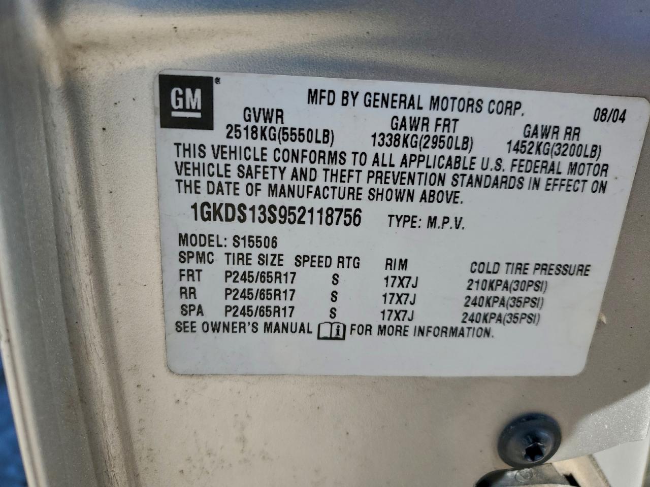 2005 GMC ENVOY photo 13