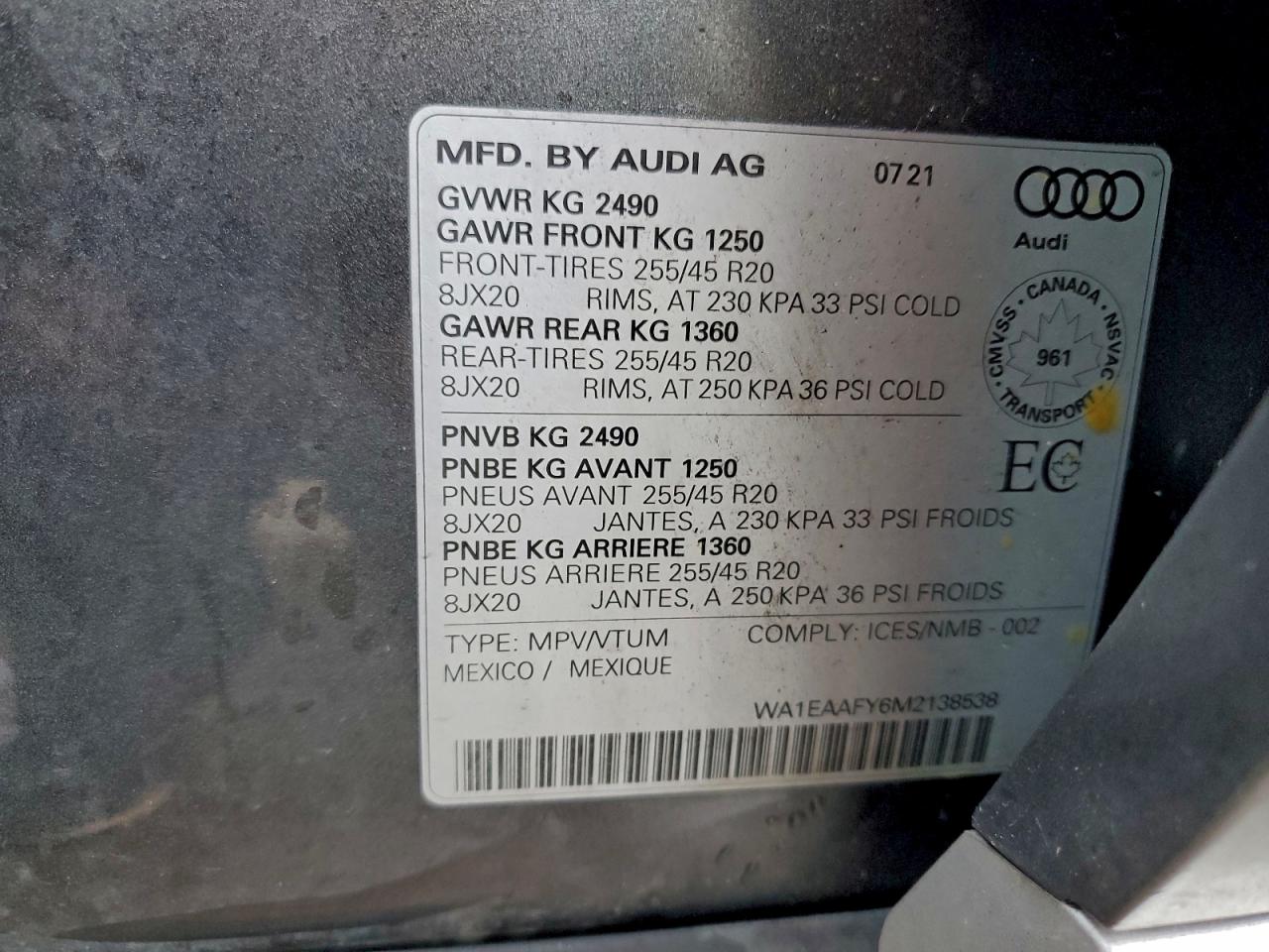 2021 AUDI Q5 PROGRESSIV photo 25