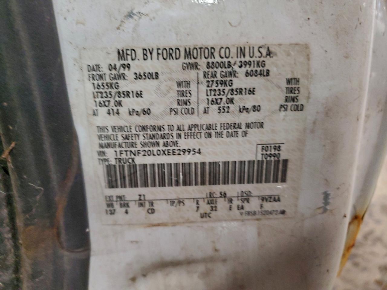 1999 FORD F250 SUPER DUTY photo 12