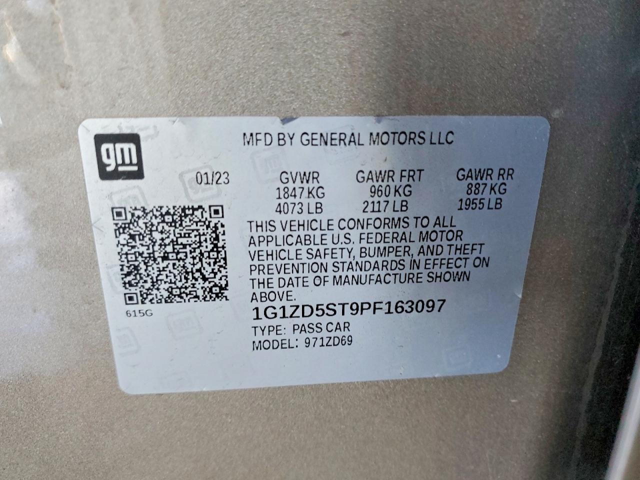 2023 CHEVROLET MALIBU LT photo 12