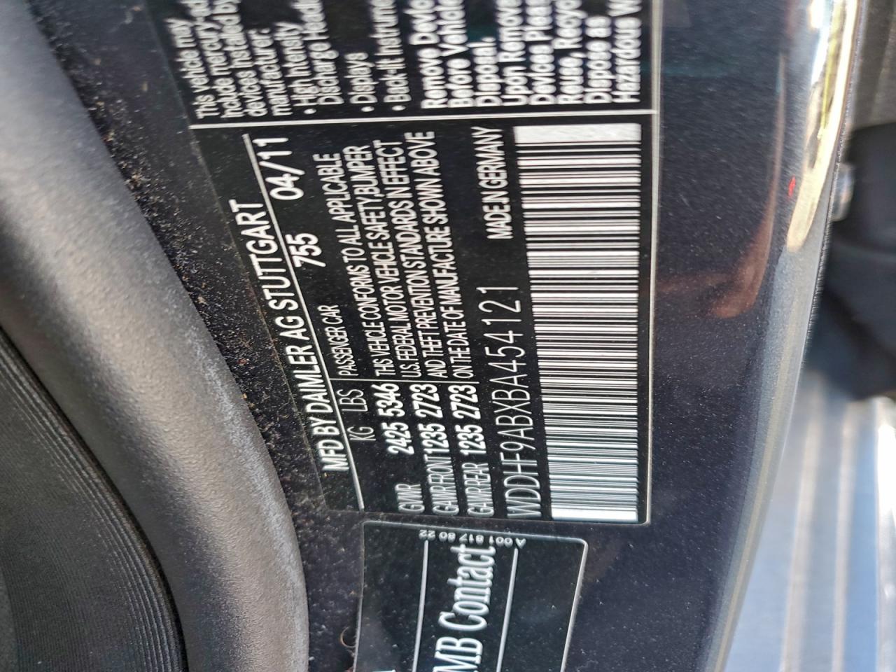 2011 MERCEDES-BENZ E 550 4MATIC photo 12