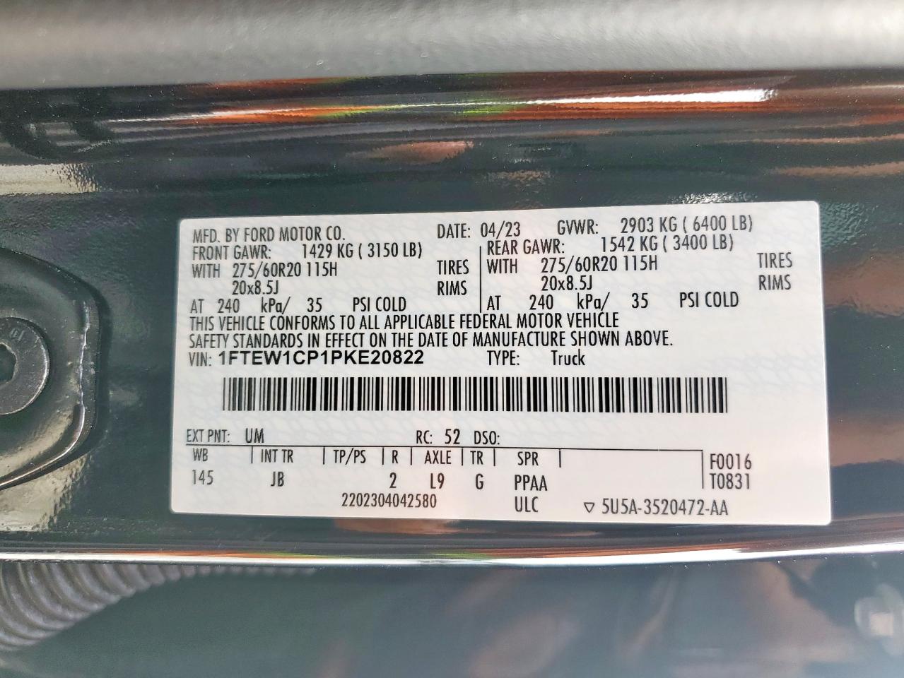 2023 FORD F150 SUPERCREW photo 12
