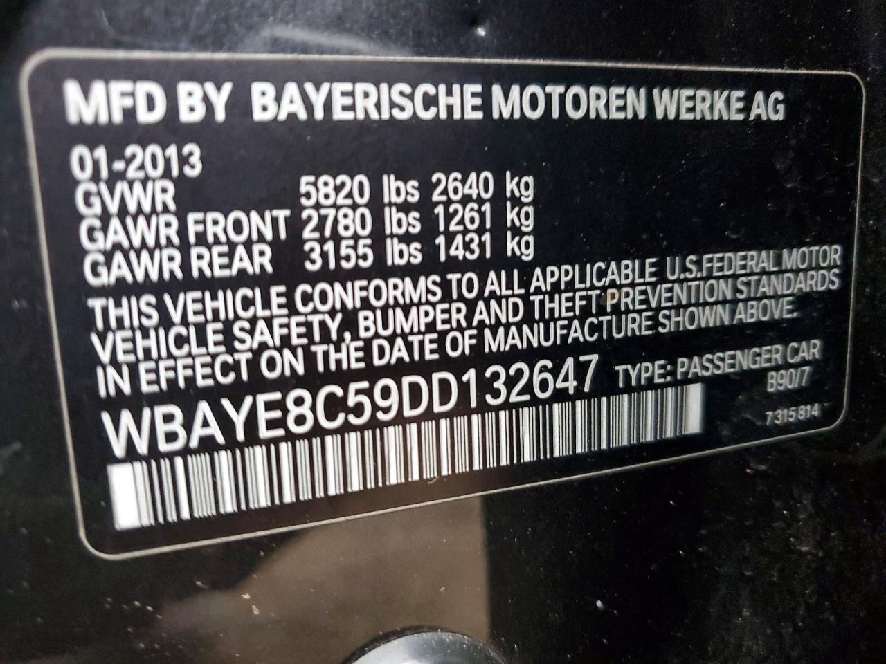 2013 BMW 750 LI photo 34