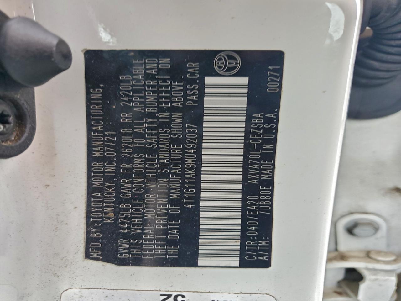 2021 TOYOTA CAMRY SE photo 12