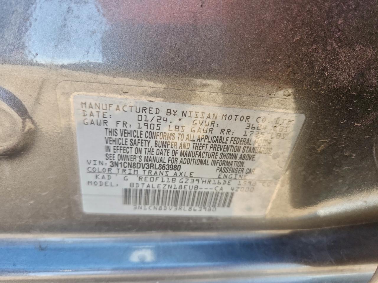 2024 NISSAN VERSA S photo 13