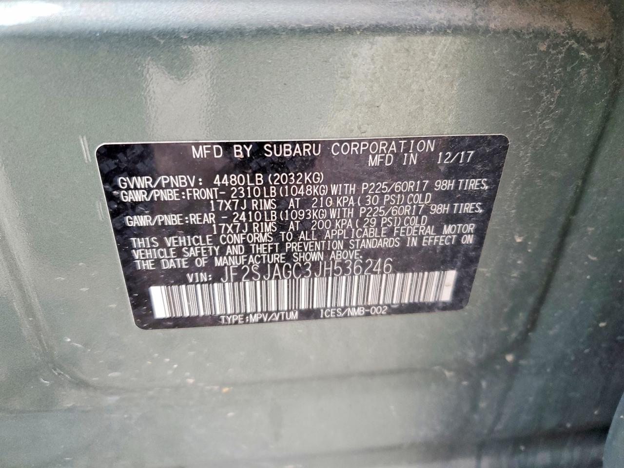 2018 SUBARU FORESTER 2.5I PREMIUM photo 40