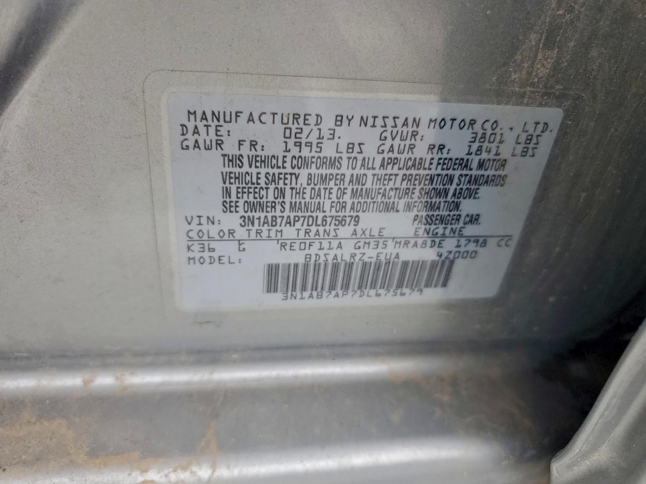 2013 NISSAN SENTRA S photo 12