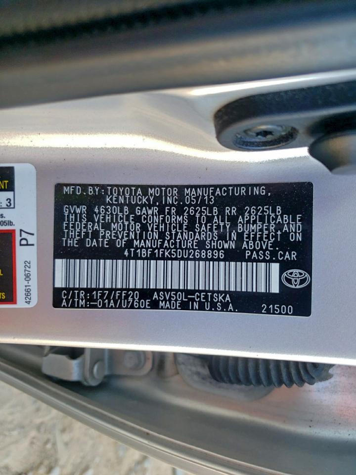 2013 TOYOTA CAMRY L photo 25