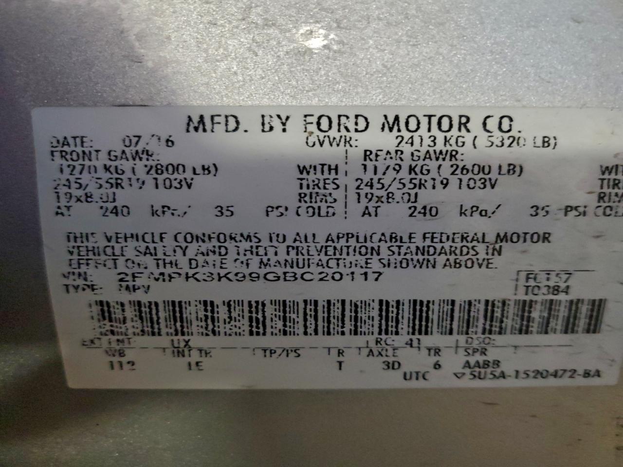 2016 FORD EDGE TITANIUM photo 25