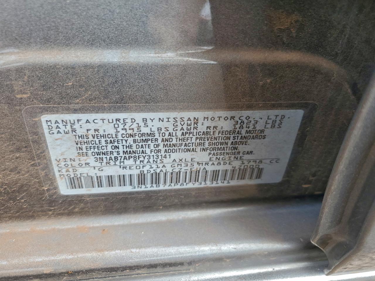 2015 NISSAN SENTRA S photo 12