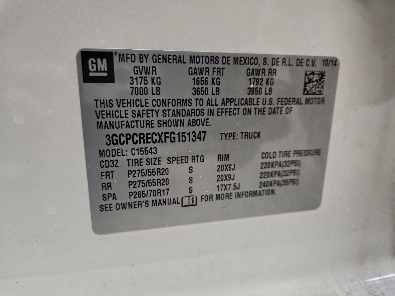 2015 CHEVROLET SILVERADO C1500 LT photo 12
