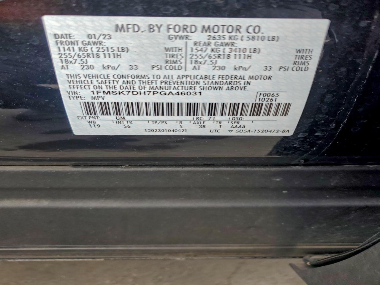 2023 FORD EXPLORER XLT photo 37