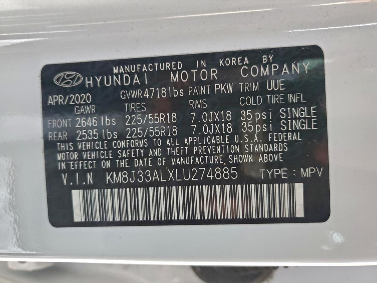 2020 HYUNDAI TUCSON LIMITED photo 23