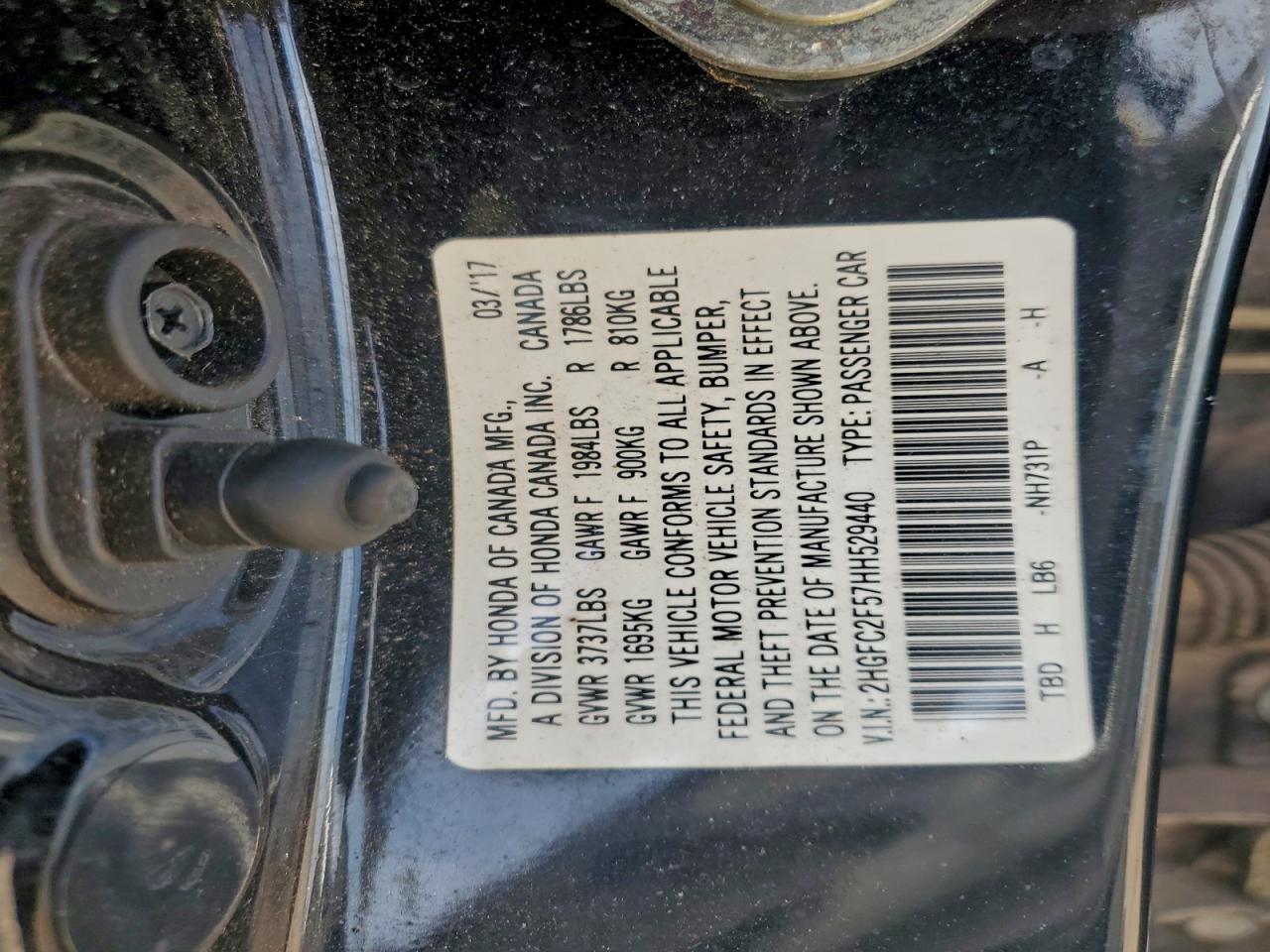 2017 HONDA CIVIC LX photo 12
