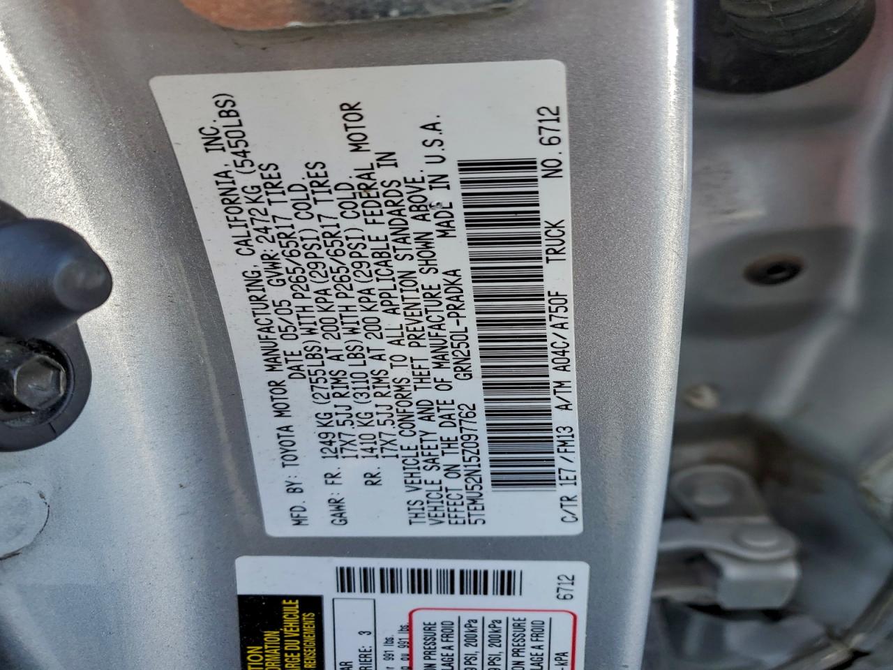 2005 TOYOTA TACOMA V6 photo 11