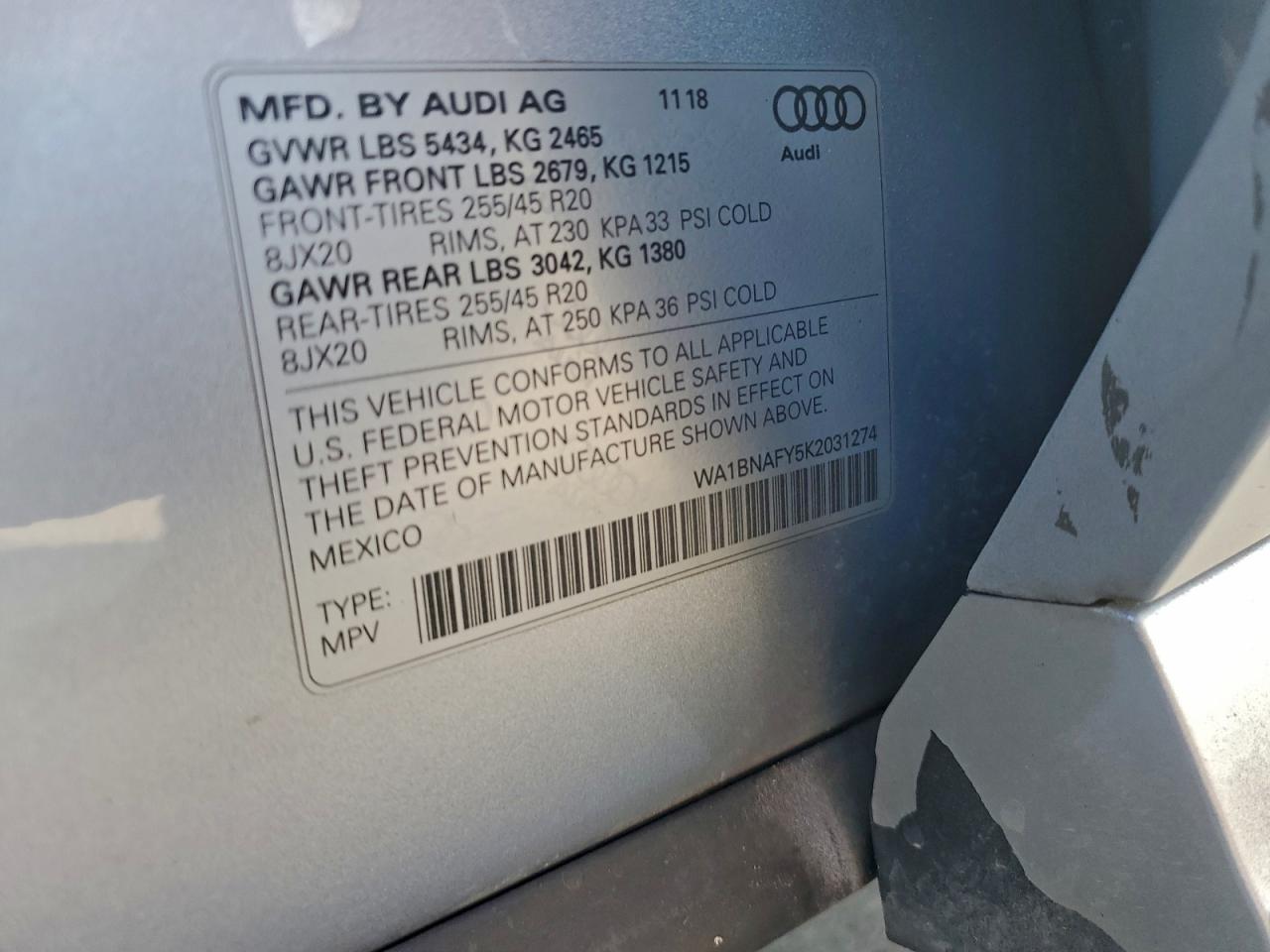 2019 AUDI Q5 PREMIUM PLUS photo 13