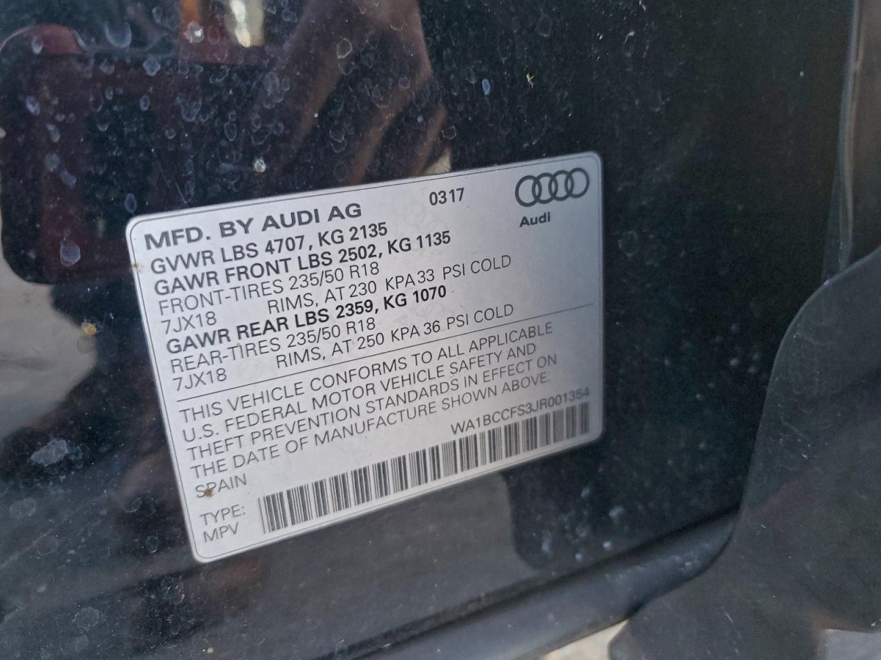 2018 AUDI Q3 PREMIUM photo 13