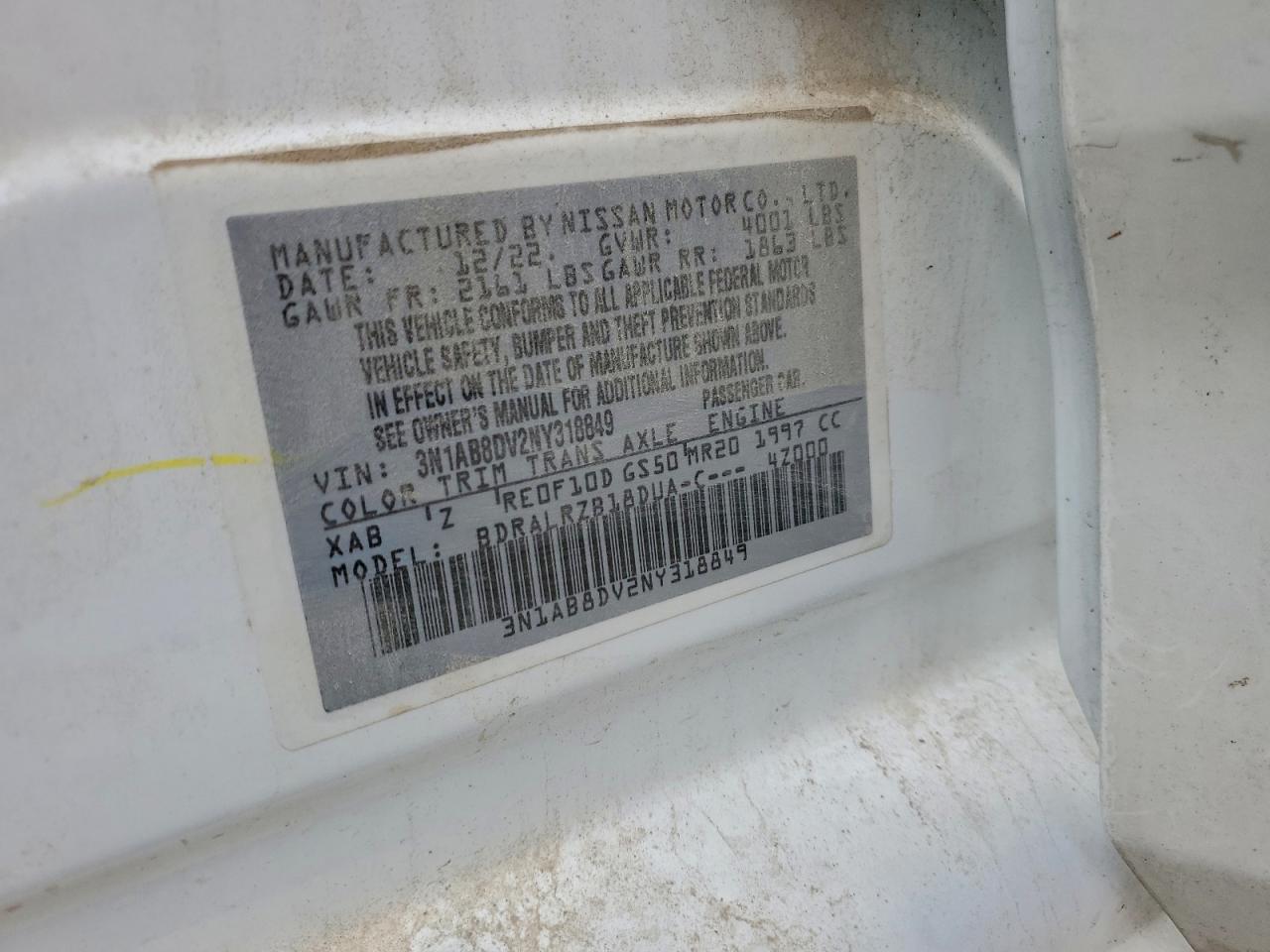2022 NISSAN SENTRA SR photo 23