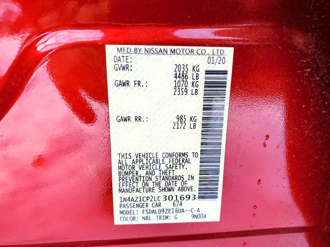2020 NISSAN LEAF SV photo 23